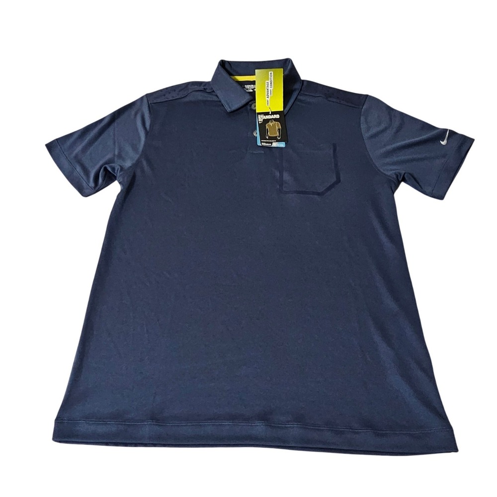 Nike Golf Polo Shirt Mens M Navy Blue Dri-FIT Tour Performance Standard Fit NWT